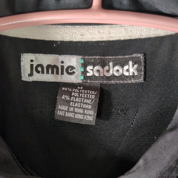 Jamie Sadock | Black Sleeveless Asymmetrical Collar 3/4 Zip Stretchy Top Size M - Picture 6 of 9